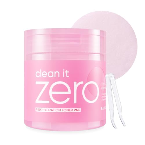 BANILA CO Clean it Zero Pink Hydration Toner Pad | Vegan Korean 3-Layered Pads | Hyaluronic Acids and Vitamin Complex to Moisturize and Soothe Skin | Hypoallergenic, Alcohol Free (70 Pads)