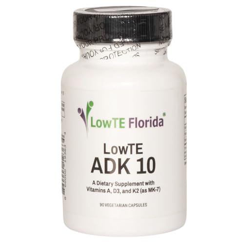 LowTE Florida ADK 10-90 Capsules I Vitamin D3 K2 & A, Multivitamin Supplement for Stronger Bones, Teeth & Heart* and Normal Blood Pressure*, High Potency Vitamin ADK with Vitamin D3 10,000 iu