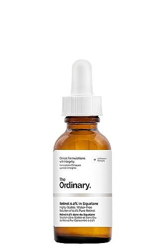 The Ordinary Retinol 0.2% in Squalane, Gentle Retinol Serum for the Face That Is Anti-Aging and Skin Smoothing, 1 Fl Oz