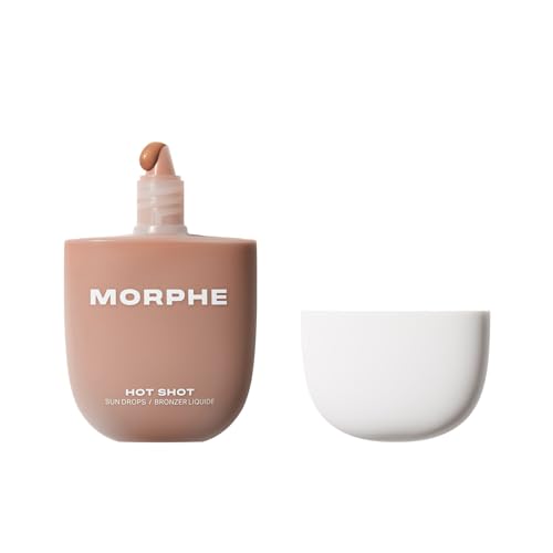 Morphe Hot Shot Sun Bronzing Drops - Waterweight Liquid Bronzer Drops with Niacinamide for Glowing Skin, Hydration & a Natural Radiant Finish - Bronze Bombshell (1 Fl Oz)