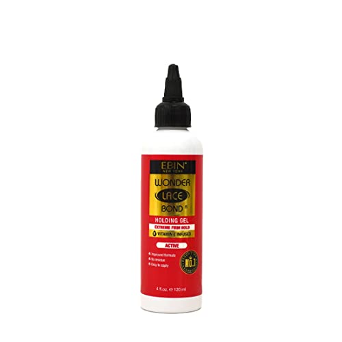EBIN NEW YORK Wonder Bond Holding Gel 4oz/ 120ml - Active (Extreme Firm Hold) | Quick Drying, Improved Formula Provides All-Day Hold, Easy to Apply and No Residue