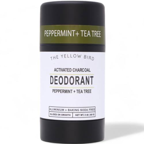 Natural Deodorant - Aluminum & Baking Soda Free, For Men & Women, Sensitive Skin Friendly Formula with Activated Charcoal | 3oz | Made in USA