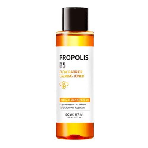 SOME BY MI Propolis B5 Glow Barrier Calming Toner - 5.07Oz, 150ml - Made from Propolis and Panthenol for Glass Skin - Skin Brightening and Calming Effect - Pore and Sebum Care - Korean Skin Care