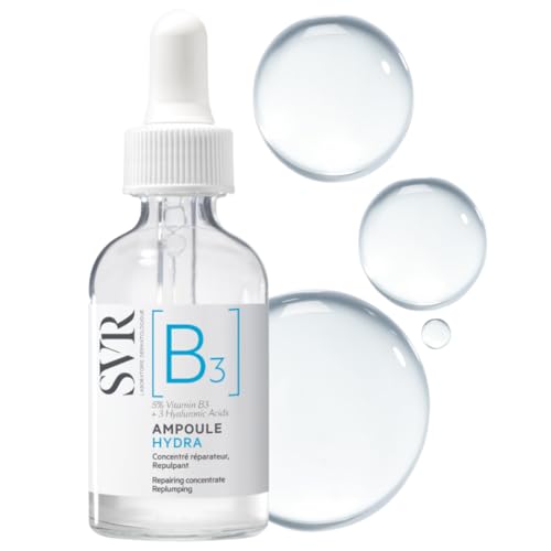 SVR [B3] Concentrate Hydra Plumping Face Serum With Niacinamide And 3 Types Of Hyaluronic Acid. Moisturize, Visibly Plumps And Reduces The Appearance Of Fine Lines. Fragrance Free Care, 1 Fl.oz.