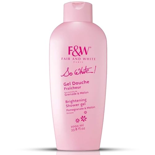 FAIR WHITE Fair & White So White! Refreshing And Brightening Shower Gel With Pomegranate & Melon Extracts, 1000Ml / 33.8Fl. Oz