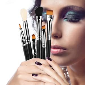 Duorime Silky 10Pcs Eyeshadow Makeup Brush Set Essential Eye Makeup Brushes Kit