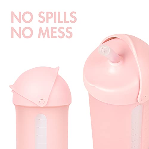 Boon Swig Toddler Silicone Straw Cup, 9 Ounces Pink
