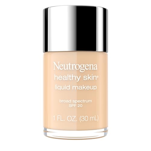 Neutrogena Healthy Skin Liquid Makeup Foundation,Broad Spectrum SPF 20 Sunscreen,Lightweight & Flawless Coverage Foundation with Antioxidant Vitamin E & Feverfew,Natural Beige,1 fl. oz (Pack of 1)