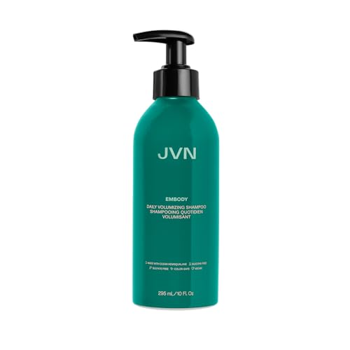 JVN Embody Volumizing Shampoo, Clean, Volume-Boosting Shampoo for All Hair Types, Clarifying, Adds Fullness and Restores Shine, Sulfate-Free, 10 Fluid Ounces