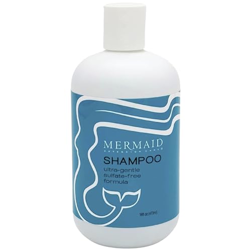 Mermaid Extension Care Shampoo, Ultra-Gentle & Sulfate-Free, Nourishing Formula for Hair Extensions, 16 fl oz