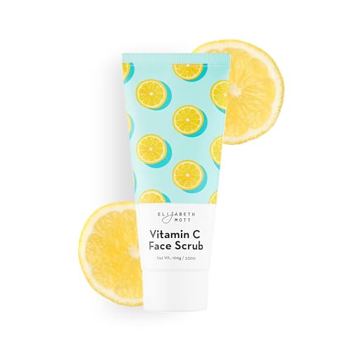 Elizabeth Mott Sure Thing Vitamin C Face Scrub – Heat Activated Exfoliating Facial Cleanser for Deep Pore Cleansing & Smoother Skin – Gentle Brightening Scrub, Vegan & Cruelty-Free Skincare, 3.52 oz