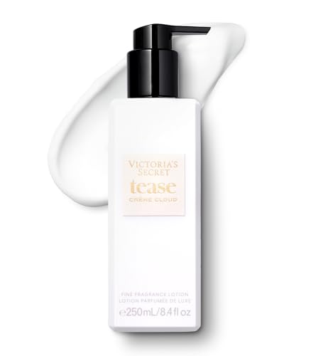 Victoria's Secret Tease Crème Cloud Fragrance Lotion, Notes of Vanilla Meringue, Santal Flower & Sheer Amber, (8.4 oz)