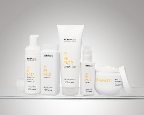 FRAMESI Morphosis Repair Shampoo 8.4 fl oz, Moisturizes and Strengthens Hair, Natural Ingredients, Color Safe