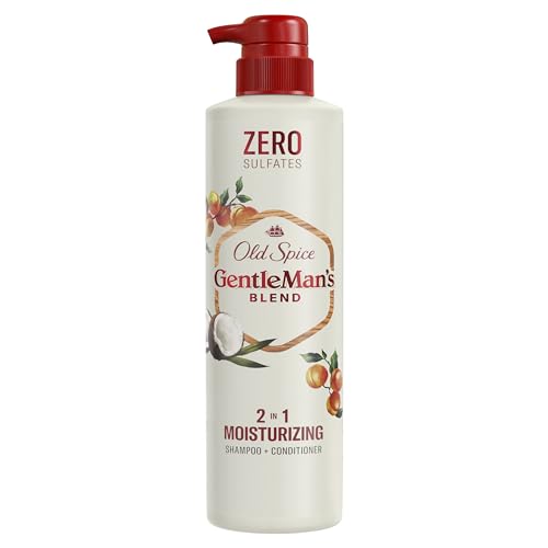 Old Spice Gentleman’s Blend with Apricot Kernel & Coconut Oil, 2-in-1 Moisturizing Shampoo and Conditioner, 14.8 fl oz