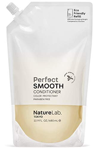 Naturelab. Tokyo Perfect Smooth Conditioner Eco-Friendly Refill Pouch - Lightweight Moisturizing Conditioner for Smoother Frizz-Free Hair I 22.9 FL OZ / 680ml