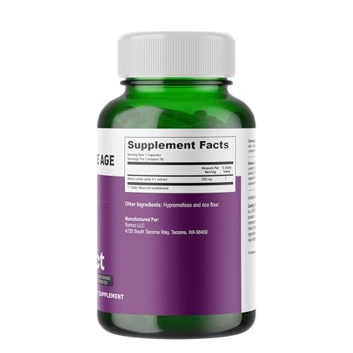 INFINITE AGE Dry Organic Black Seed Oil Extract Capsules - Nigella Sativa Seed Extract Immune Booster, for Optimal Skin, Hair, Memory, Focus, Brain Health & Immunity - Thymoquinone Capsules, 60 Count