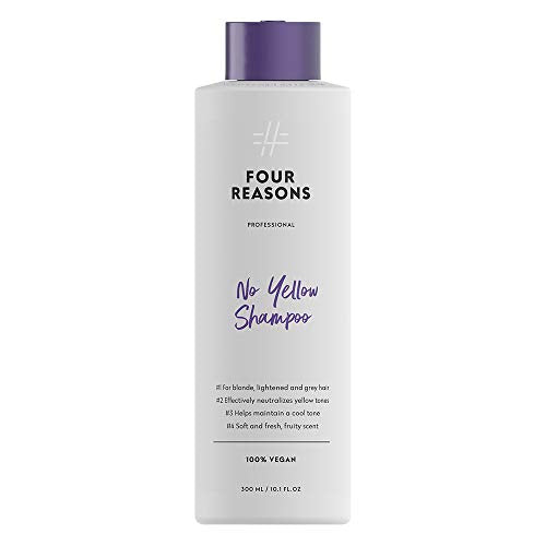 FOUR REASONS Purple Shampoo - Eliminates Brassy Tones in Blonde, Platinum, Gray Hair - Vegan & Cruelty-Free Toner - 10.15 fl oz