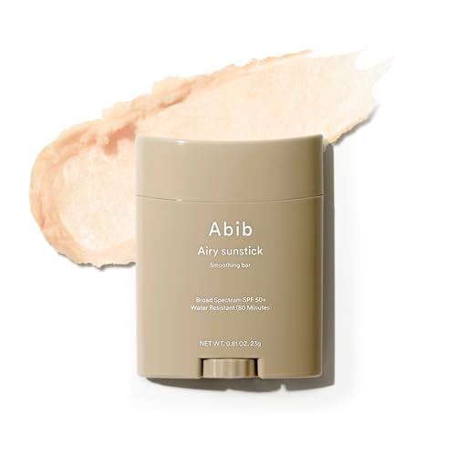 Abib Airy Sunstick Protection Bar Broad Spectrum SPF50+ 0.81 oz / 23 g (Semi- matte) | Korean Suncreen Stick Suncare Sunblock, No Whitecast, Protector Solar Barra, Water resistant