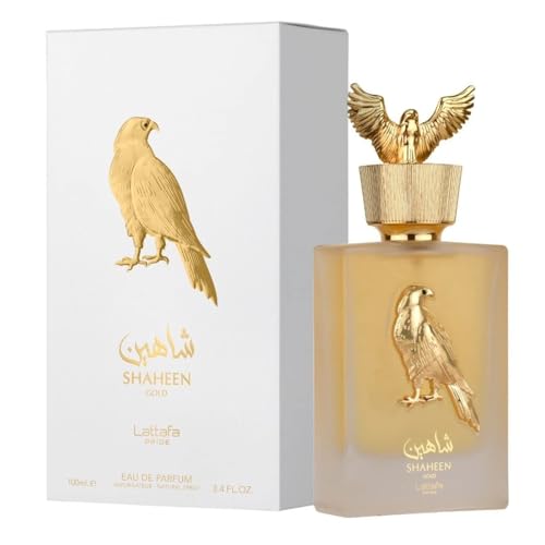 Lattafa Perfumes Shaheen Gold for Unisex Eau de Parfum Spray, 3.4 Ounce