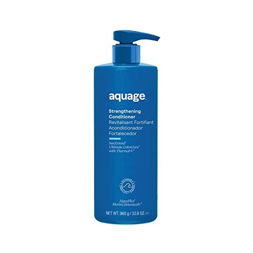 AQUAGE SeaExtend Strengthening Conditioner, Preserves Hair Color and Protects from Thermal Styling Damage, 33.8 oz