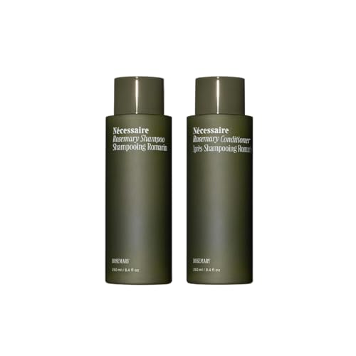 Nécessaire Rosemary Hair Duo - Rosemary Shampoo and Conditioner for Women + Men. Rosemary Oil + Proteins For Stronger Hair. Good for All Hair Types/Textures. 250 ml / 8.4 fl oz