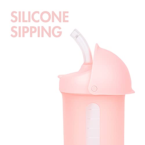Boon Swig Toddler Silicone Straw Cup, 9 Ounces Pink