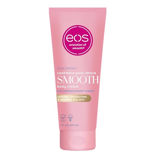 eos Cashmere Skin Collection Post-Shave Smooth Body Cream- Vanilla Cashmere Scented, 72-Hour Hydration, 7 fl oz