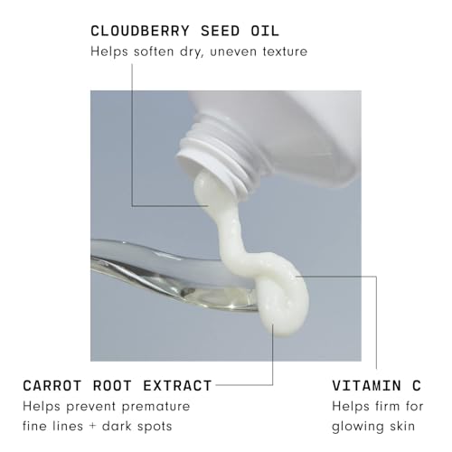 Versed Weekend Glow Daily Brightening Moisturizer - Vegan Lightweight Vitamin C Moisturizer with Cloudberry Seed Oil - Hydrating Face Moisturizer for Discoloration & Uneven Texture (2oz)