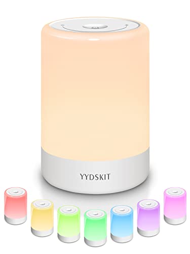 YYDSKIT Baby Night Light, Nursery Night Lamp for Breastfeeding, Portable Nightlight for Kids Toddlers Bedroom, Warm & Soft Bedside Lamp, Touch Control, Rechargeable, Lasting Up to 100Hours