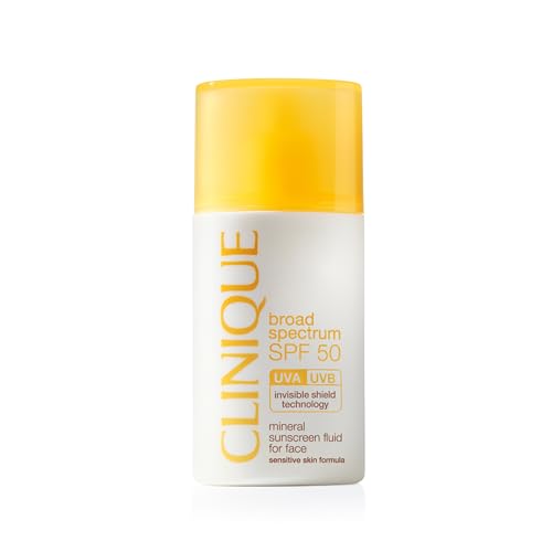 Clinique SPF 50 Mineral Sunscreen Fluid For Face | Safe for Sensitive Skin, 1 Fl Oz