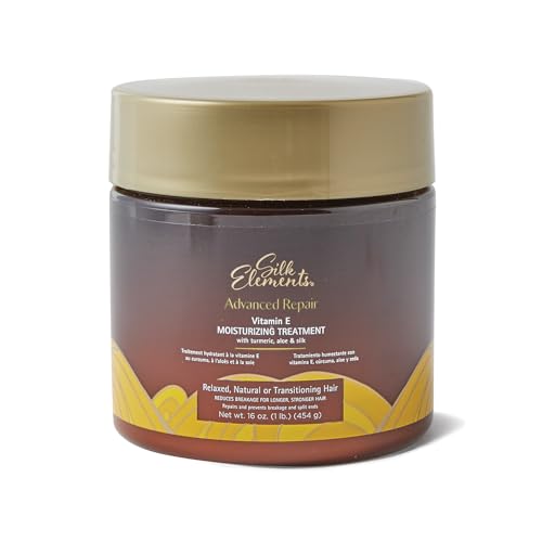 Silk Elements Advanced Repair Moisturizing Treatment, Vitamin E, Tumeric, and Silk, Strengthening, Conditioning, Adds Shine