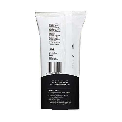 Olay Regenerist Micro-Exfoliating Wet Cleansing Cloths 30 Count (Pack of 2)