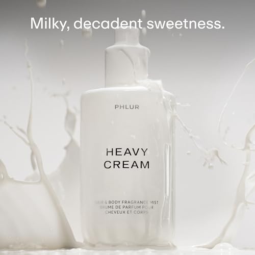 PHLUR Heavy Cream Body Mist – Hair and Body Mist for Women & Body Spray for Men – Marshmallow, Whipped Cream, Jasmine, Coconut Cream & Vanilla Body Spray (8 FL Oz)