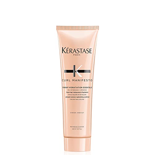 KÉRASTASE Curl Manifesto Hydratation Essentielle Conditioner, Lightweight Conditioner, Detangles, Smooths & Prevents Frizz for All Wavy, Very Curly & Coily Hair, 8.5 Fl Oz