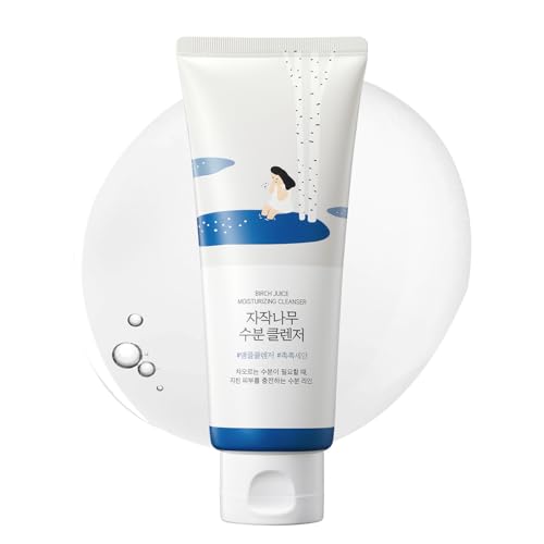 ROUND LAB Birch Juice Moisturizing Cleanser | Unclogs hidden sebum, Clears away dead skin cells., Soothing, Low pH, Gel Type Cleanser (5.07 fl.oz)