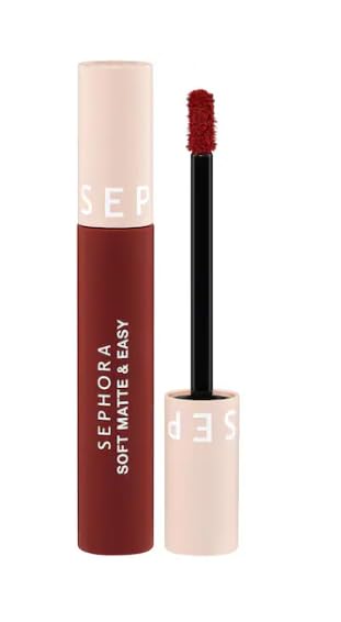 SEPHORA COLLECTION Soft Matte & Easy Liquid Lipstick 12 No Drama (Berry Brick Red) 0.15 oz / 4.5 ml