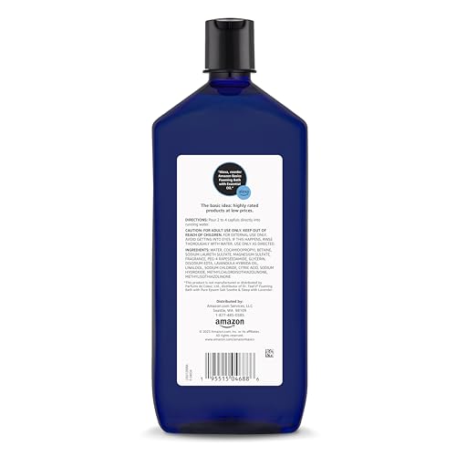 Amazon Basics Lavender Scented Foaming Bath with Essential Oil, 34 Fluid Ounce