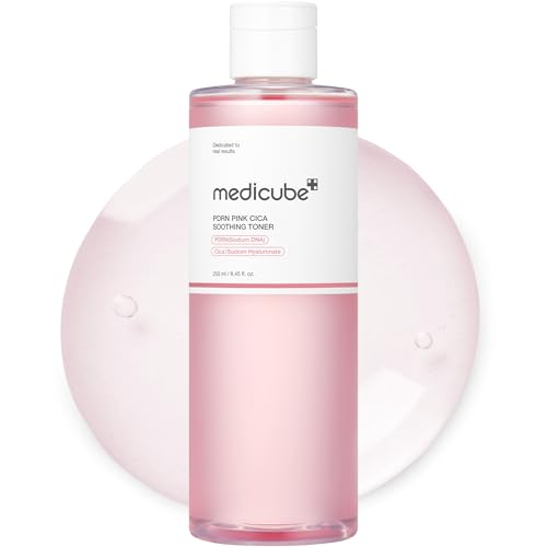 medicube Salmon DNA PDRN Pink CICA Soothing Toner I Pink Glow Toner for Skin Boosting, Soothing and Calming, Uneven Skin Tone, Peptide & Niacinamide, Korean Skin Care (250ml / 8.45 fl. oz.)