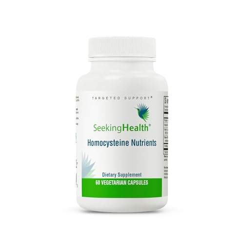 Seeking Health Homocysteine Nutrients, Formerly HomocysteX Plus, Support Homocysteine Level and Methylation, Vitamin B12, Folate (as L-methylfolate), MTHFR Gene Support (60 Capsules)