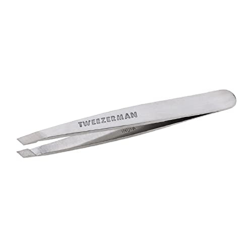 Tweezerman Mini Slant Tweezer, Classic Stainless