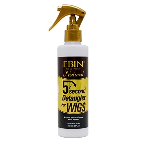 EBIN NEW YORK 5 Second Detangler - Moroccan Argan Oil Infused | Instant Moisture, Lightweight Conditioner | Softens, Smooths & Adds Shine | Wig & Weave Care 8.5oz/250ml