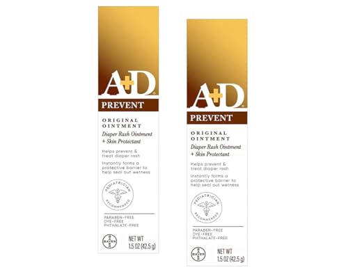 A&D Diaper Rash Ointment & Skin Protectant, Original -1.5 Ounces - 2 Pack