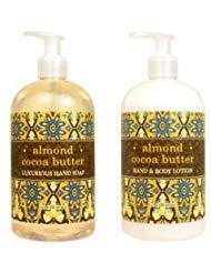 Greenwich Bay Trading Hand Soap & Hand and Body Lotion, 16 Ounce,2 pack Bundle Set (Almond Cocoa Butter)