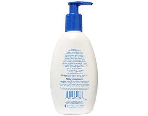 Vanicream Gentle Facial Cleanser with Pump Dispenser - 8 fl oz - Formulated Without Common Irritants for Those with Sensitive Skin
