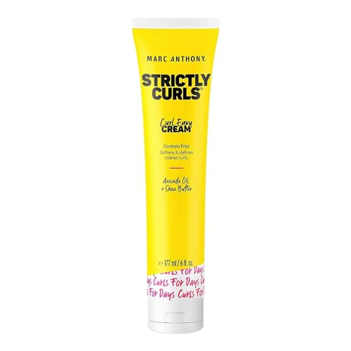 Marc Anthony Curl Envy Cream - Defining Cream for Coarse, Frizzy Curls with Avocado Oil & Shea Butter - Sulfate-Free, Adds Bounce - 6 Oz