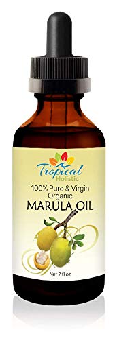 Tropical Holistic 100% Pure Organic Marula Oil 2 oz - Luxury Cold Pressed Unrefined Face Moisturizer For Skin, Hair, Body Care