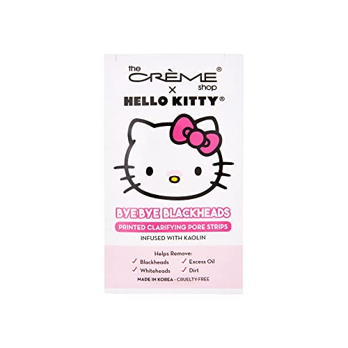The Crème Shop Hello Kitty Bye Bye Blackheads Nose Pore Strips, Nose Pore Mask - Pack of 6