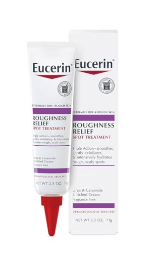 Eucerin Roughness Relief Spot Treatment, Urea Enriched Body Moisturizer for Dry Skin, Rough and Scaly Spots, With Precision Tip for Targeted Application, 2.7 Oz Tube