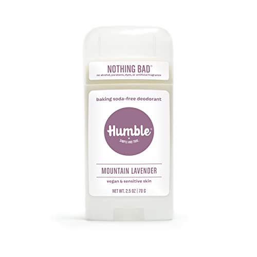 HUMBLE BRANDS Aluminum-Free Deodorant, Vegan and Cruelty- free, Formulated for Sensitive Skin, Mountain Lavender, 2.5 Ounce (Pack of 1)