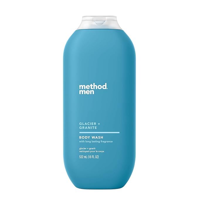 Generic Method Men Body Wash Glacier + Granite, 18 Oz. & Method Man Shampoo And Conditioner Glacier Granite, 14 Oz. Bundle of 2 Items, Blue